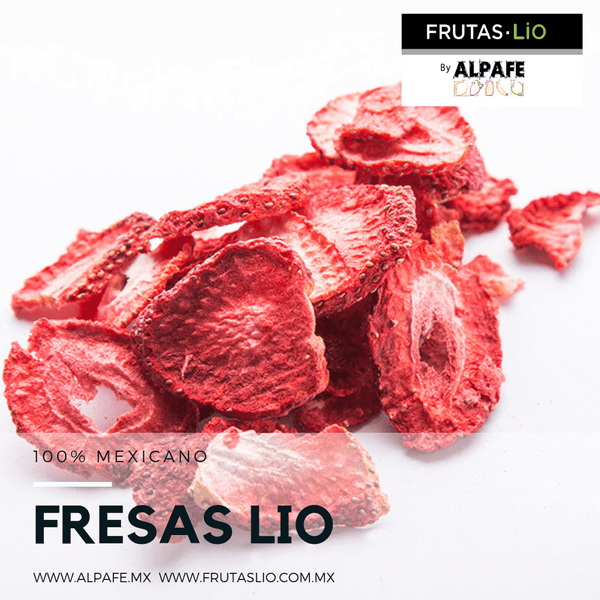Fresa Liofilizada Rebanada - Alpafe - Frutas Lio